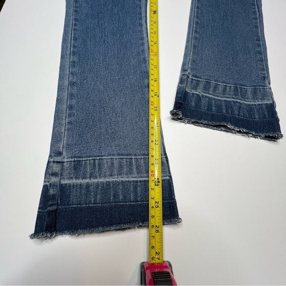 Hayden  Girls Jeans Sz 13/14 Fringe Hem, Star Accent, Stretch Waist, Pockets EUC - Picture 7 of 10